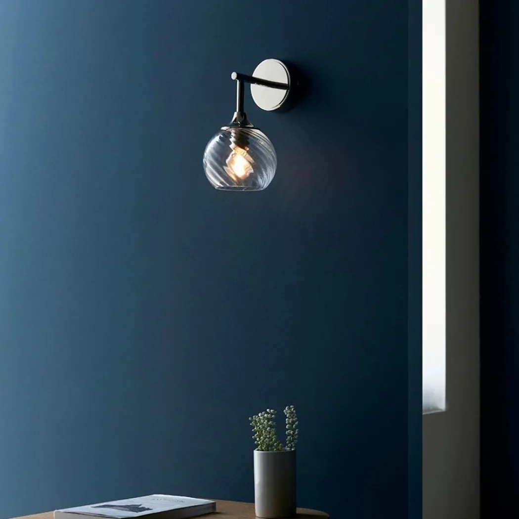 Allegra 1-Light Silver Wall Light