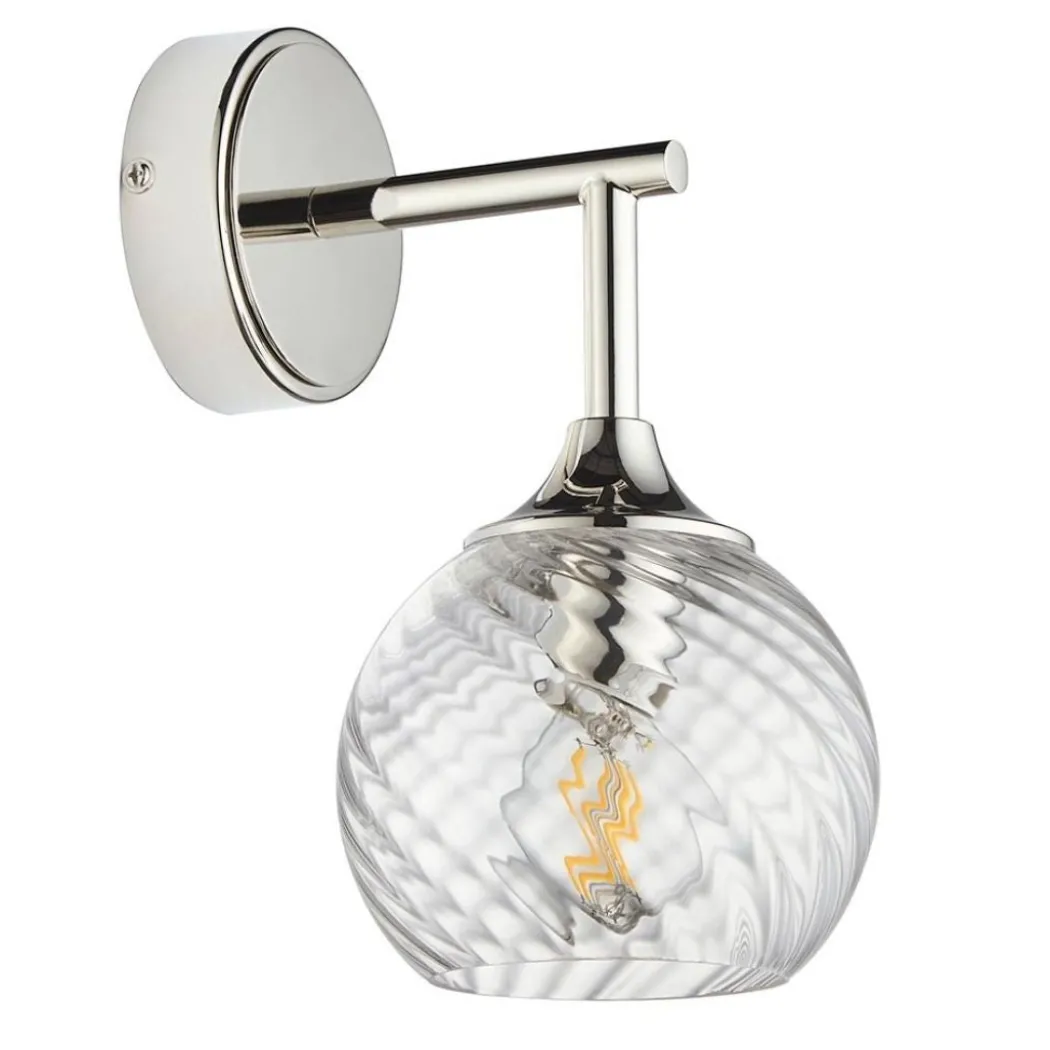 Allegra 1-Light Silver Wall Light
