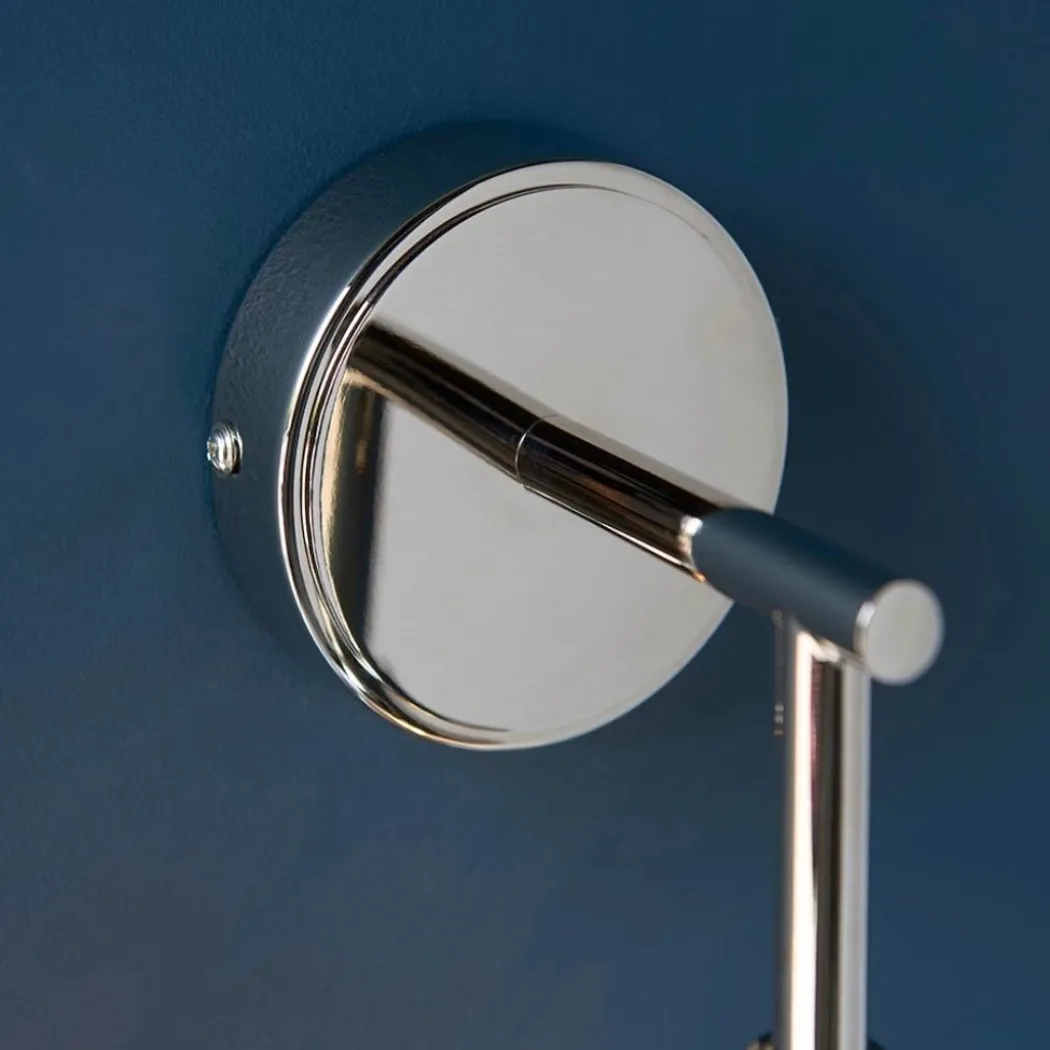 Allegra 1-Light Silver Wall Light