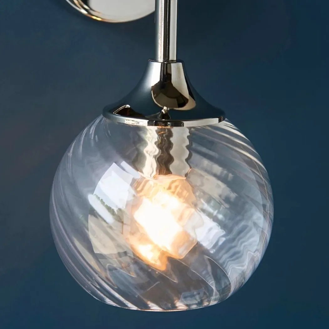 Allegra 1-Light Silver Wall Light