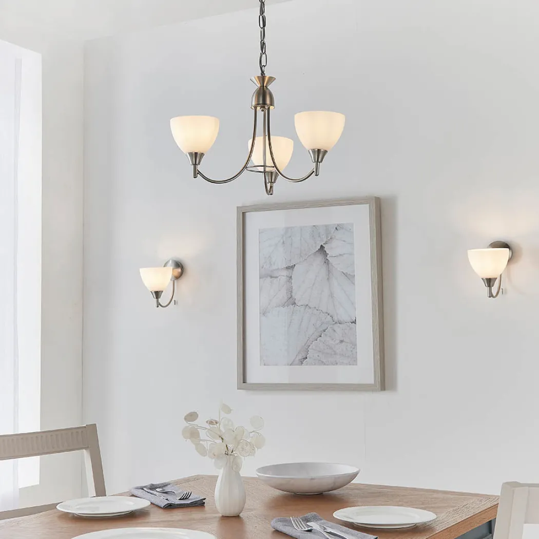 Alton Satin Chrome Wall Light
