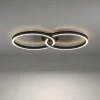 Amandolo Colour Changing LED Black Flush Ceiling Light