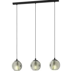 Ariscani 3 Light Smoked Glass Ceiling Light Bar