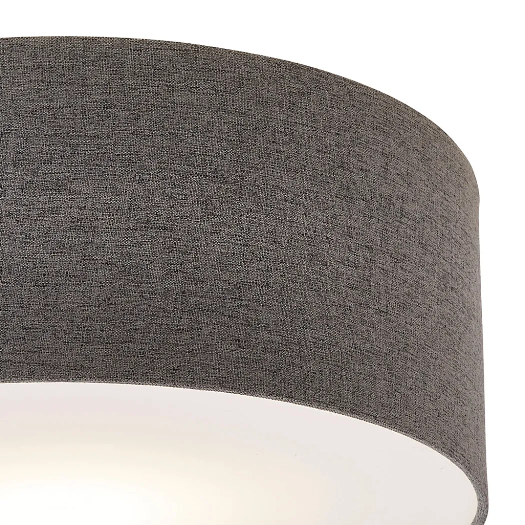 Averis Grey Flush Ceiling Light