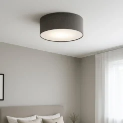 Averis Grey Flush Ceiling Light