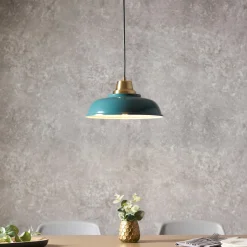 Bakewell Teal Ceiling Pendant