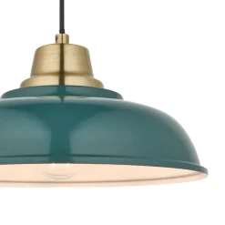 Bakewell Teal Ceiling Pendant