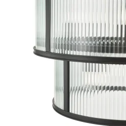 Bianka 6 Light Matte Black & Glass Pendant Ceiling Light