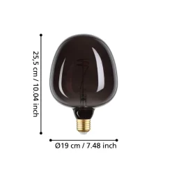 Black E27 Dimmable 4W LED Light Bulb