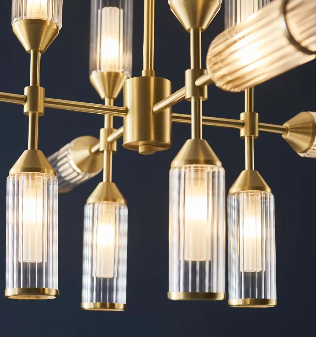Botero 12 Light Satin Brass Ceiling Light