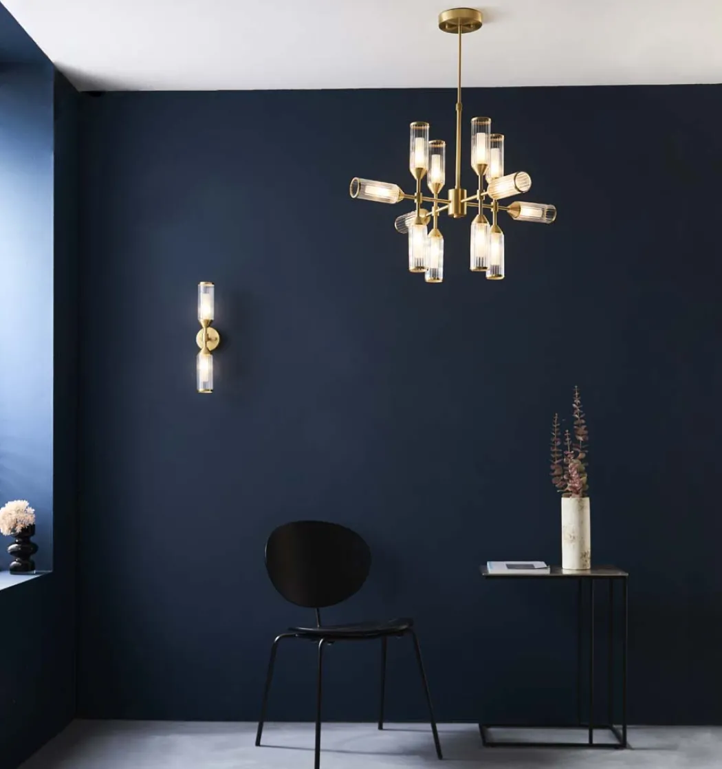 Botero 12 Light Satin Brass Ceiling Light