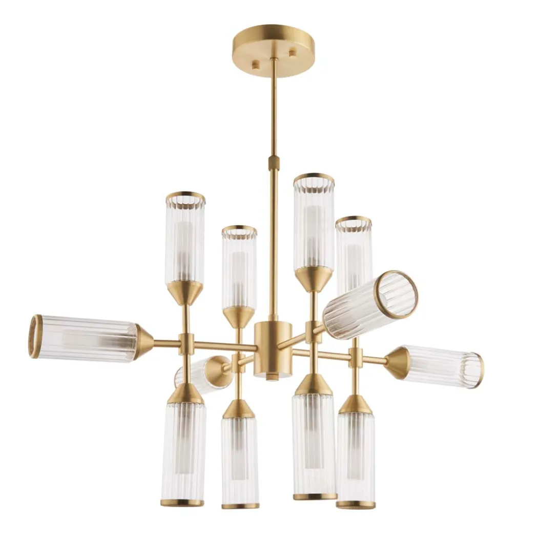 Botero 12 Light Satin Brass Ceiling Light