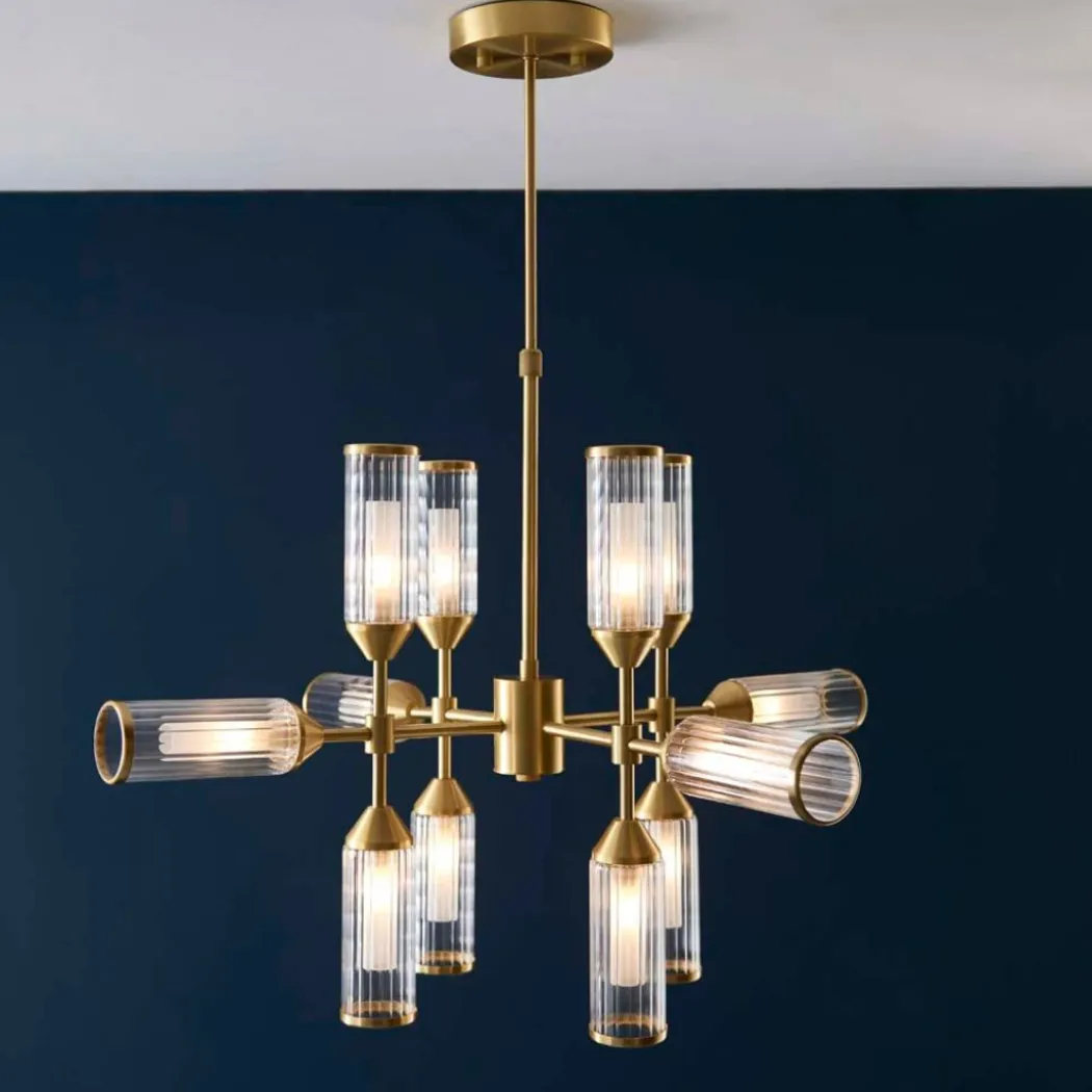 Botero 12 Light Satin Brass Ceiling Light