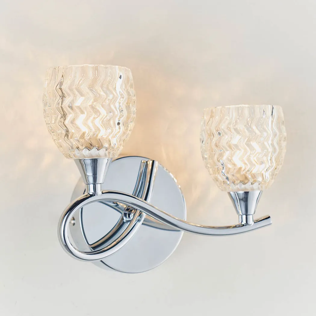Boyer 2 Light Wall Light Polished Chrome