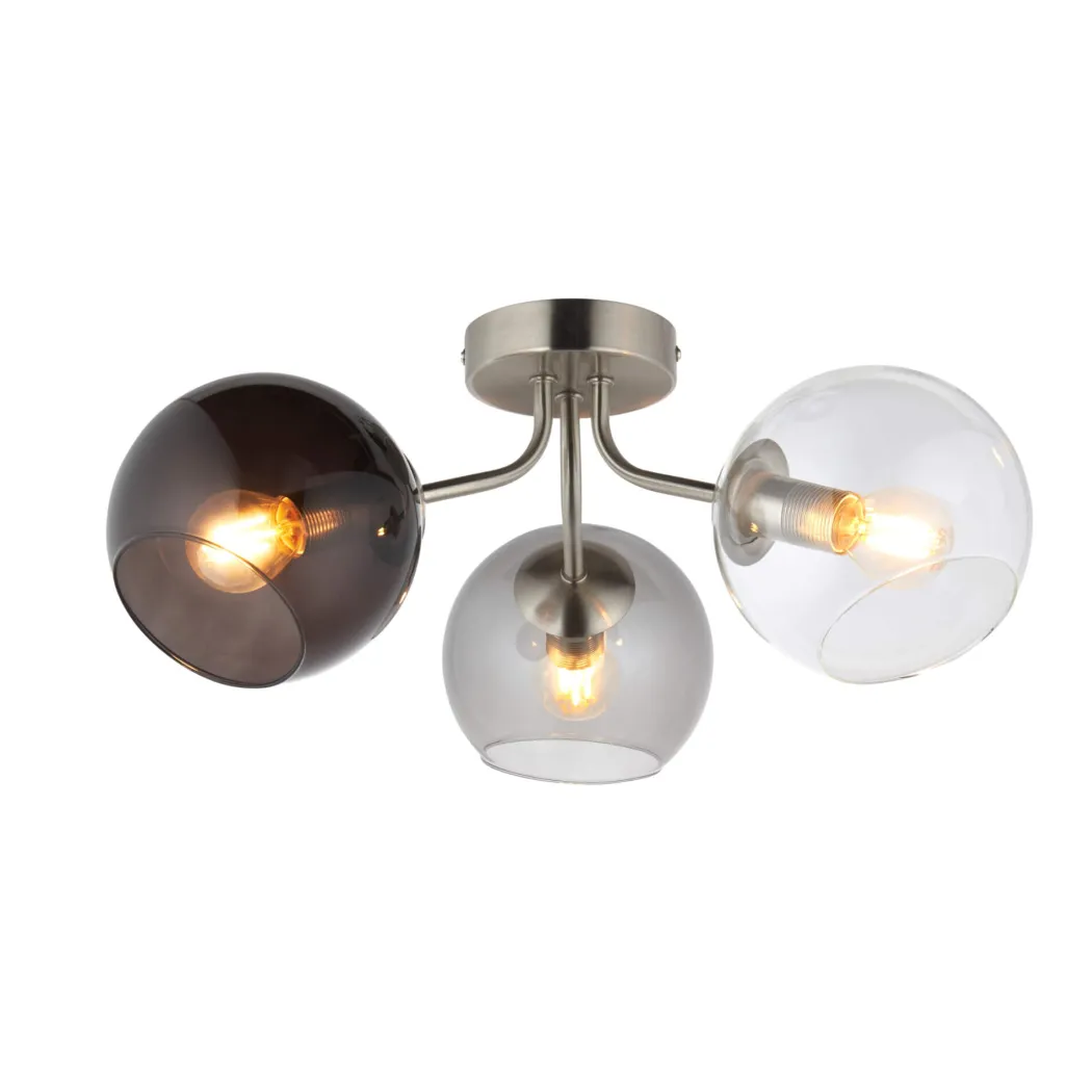 Branco 3 Light Semi-Flush Ceiling Light