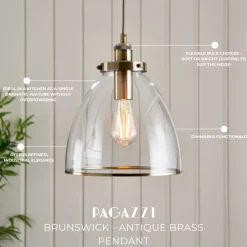Brunswick Antique Brass Ceiling Pendant