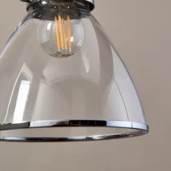 Brunswick Polished Nickel & Glass Desk Table Lamp