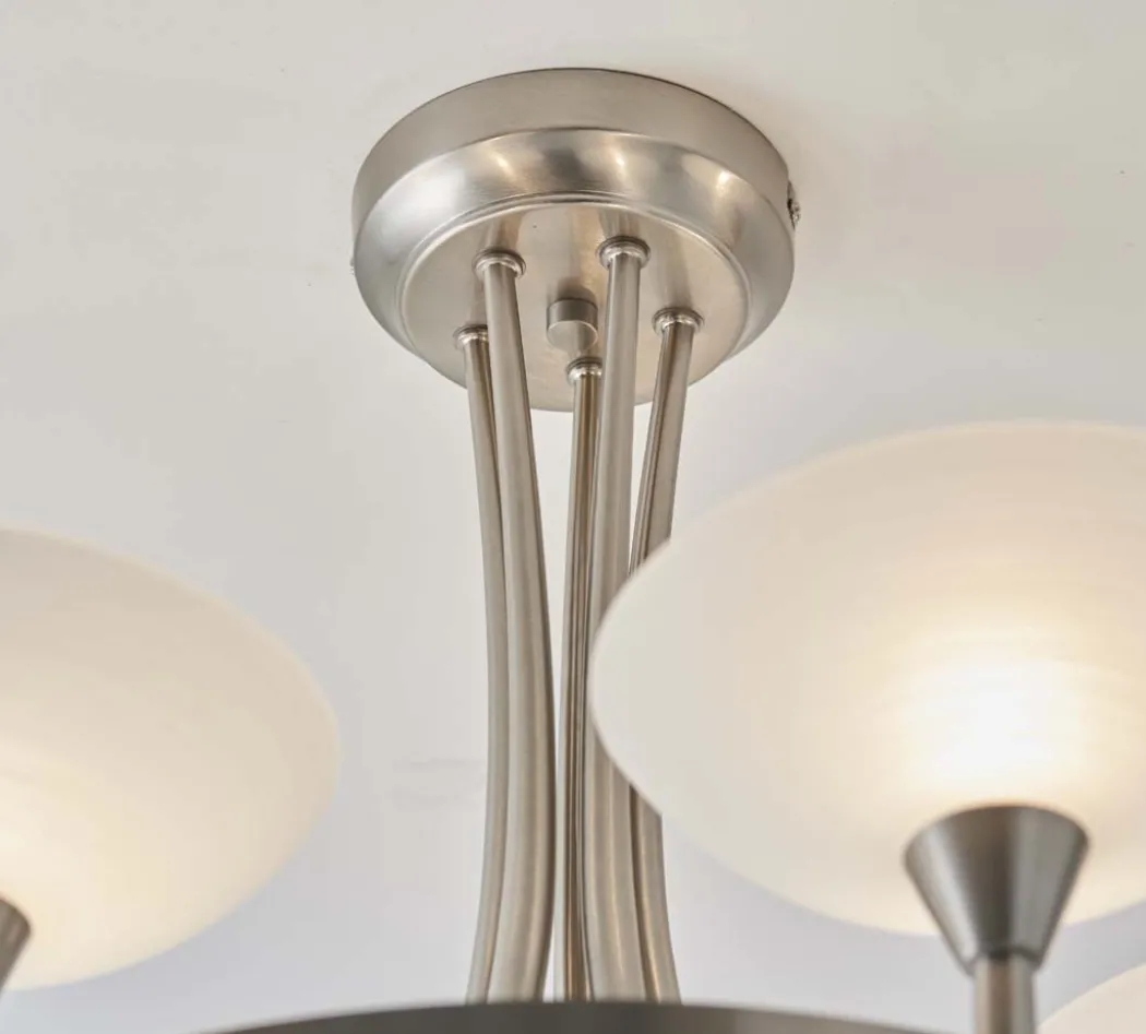 Cagney 5 Light Ceiling Light Satin Chrome