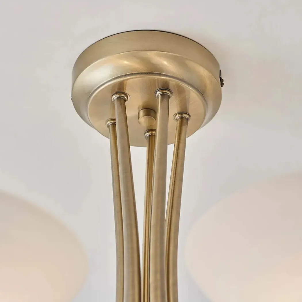 Cagney 5 Light Ceiling Light Antique Brass