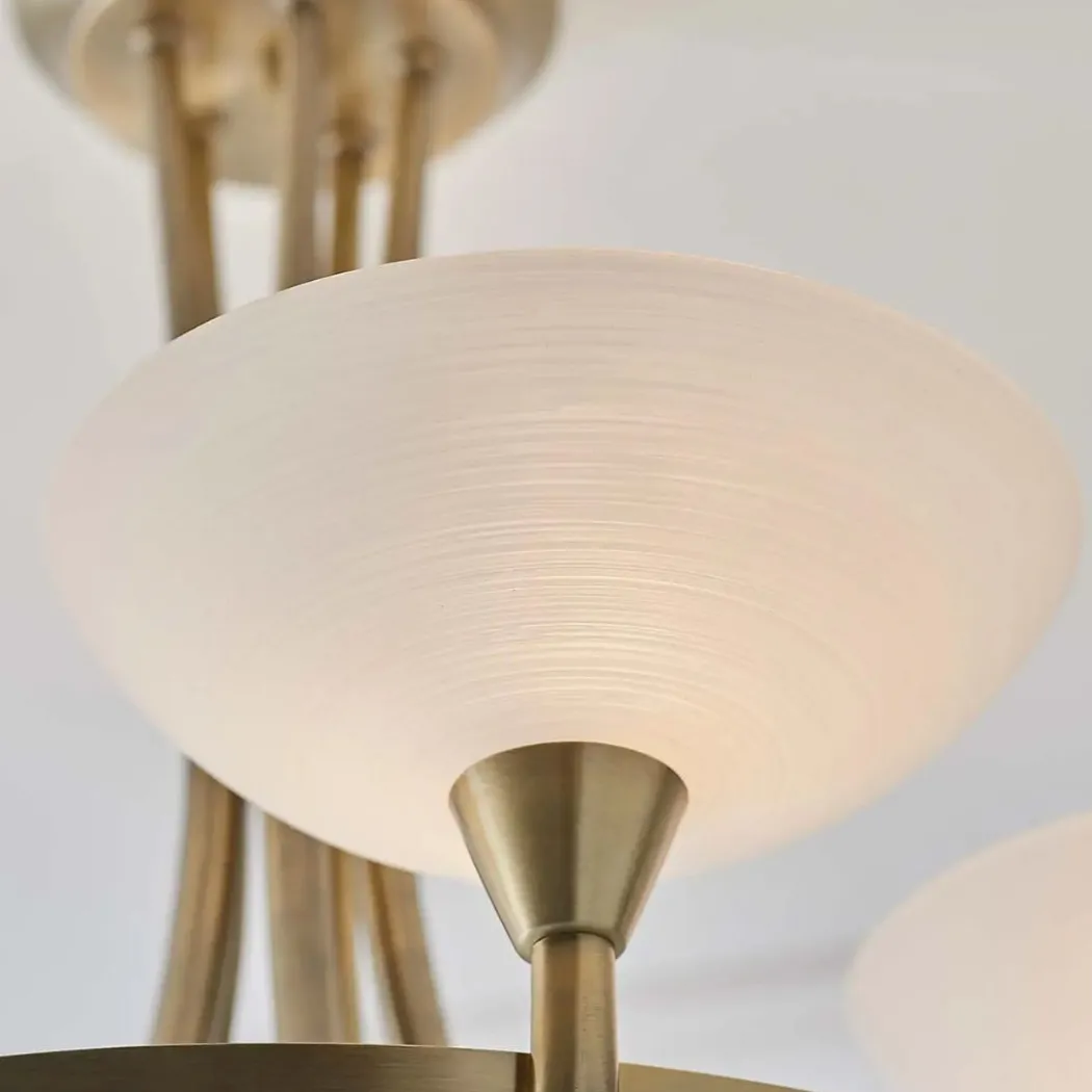Cagney 5 Light Ceiling Light Antique Brass