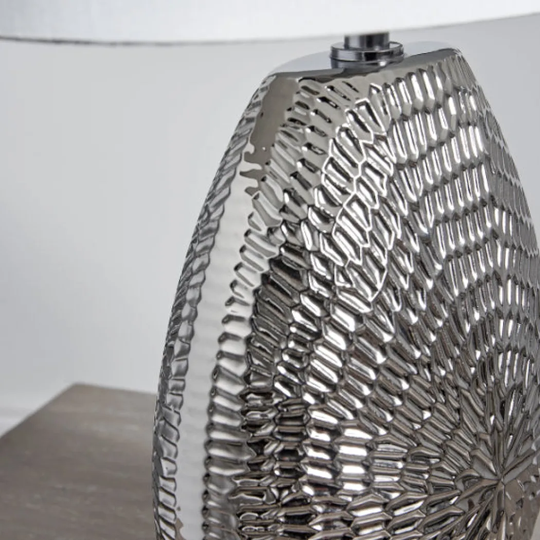 Caitlin Small Silver Ceramic Table Lamp