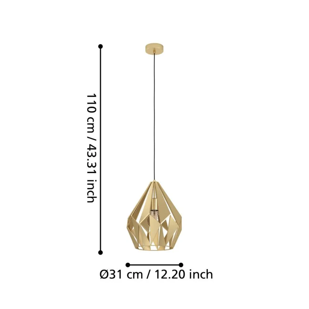 Carlton Gold Ceiling Pendant