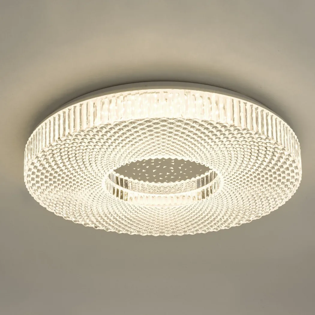 Cimona Large Acrylic LED Flush Ceiling Light