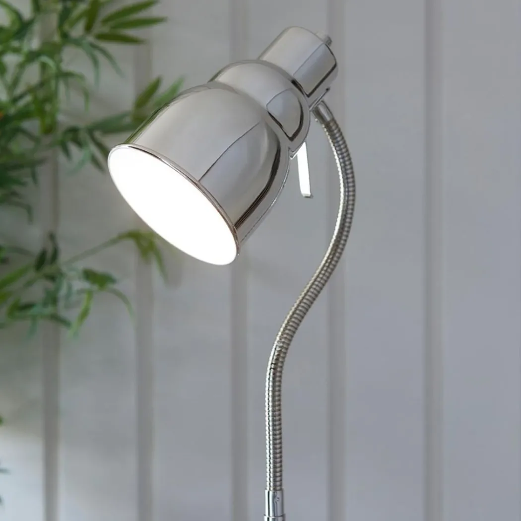 Classic Polished Nickel Task Floor Lamp