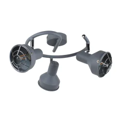 Costello Matt Grey 3 Light Ceiling Spotlight