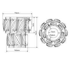 Darla Small Chrome Ceiling Light Pendant