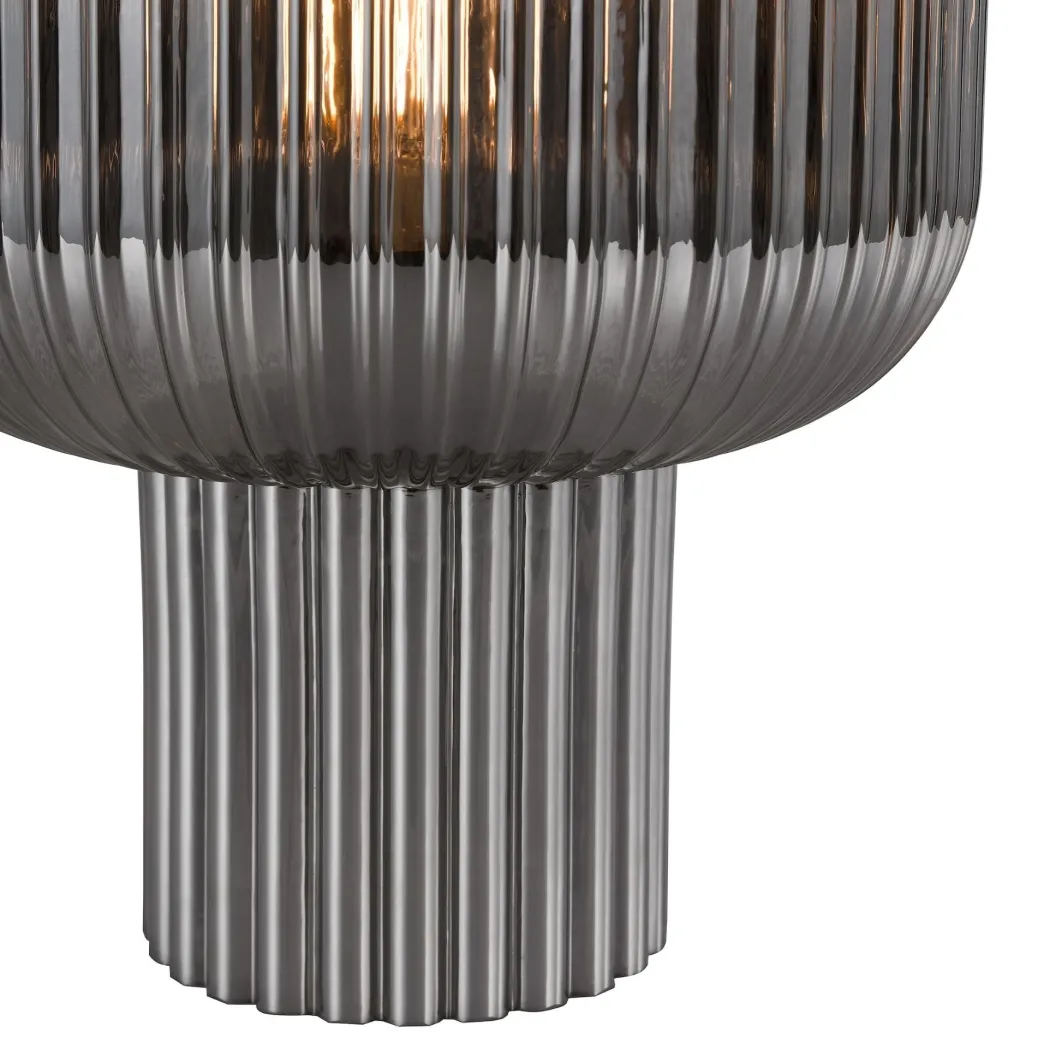 Demarius Smoked Glass Table Lamp