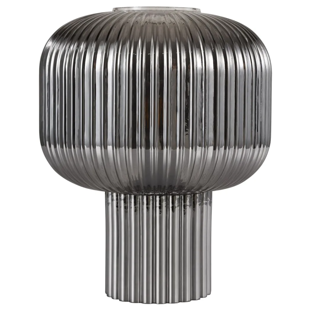 Demarius Smoked Glass Table Lamp