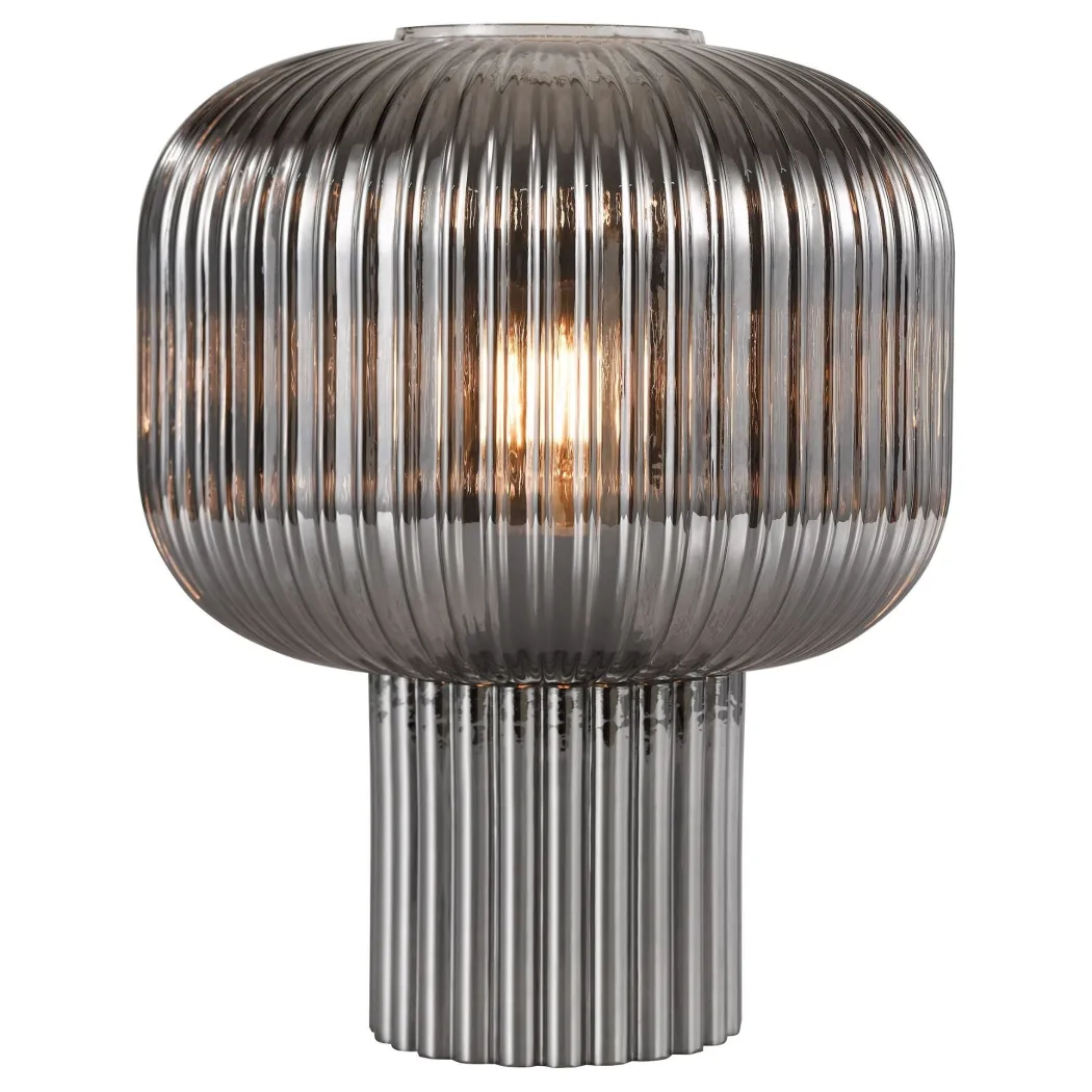 Demarius Smoked Glass Table Lamp