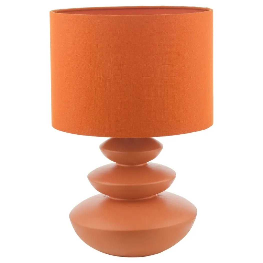 Discus Orange Ceramic Table Lamp