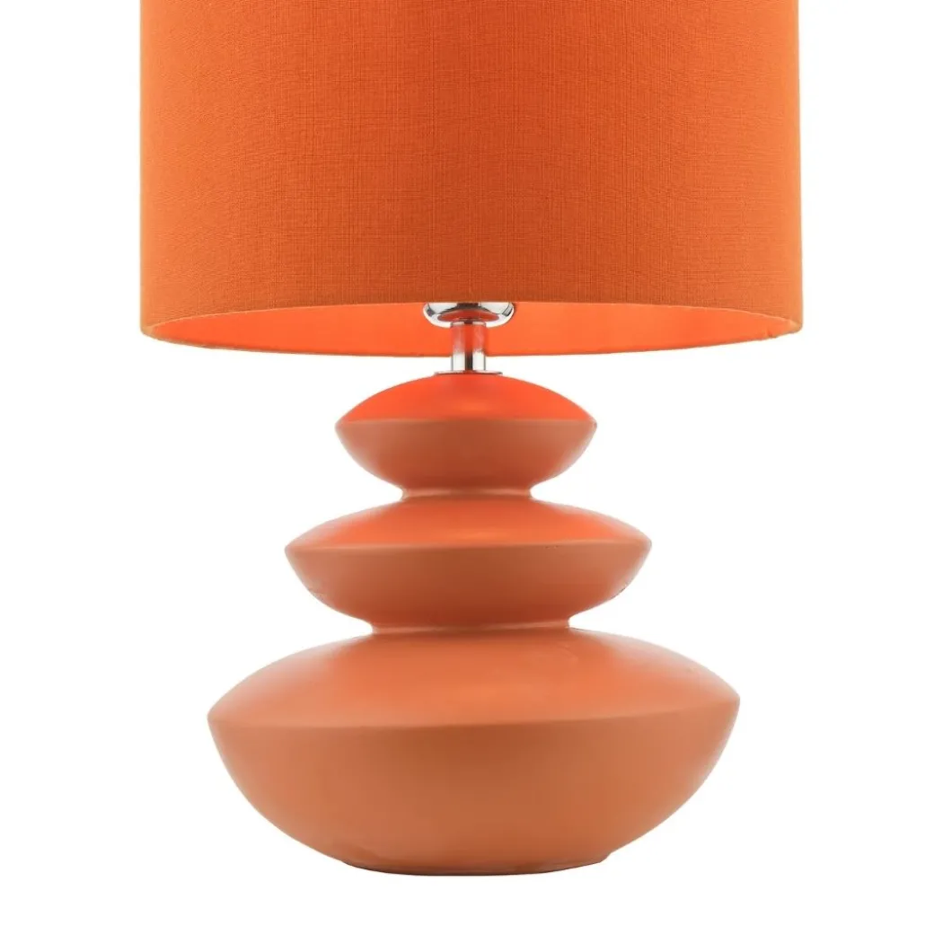 Discus Orange Ceramic Table Lamp
