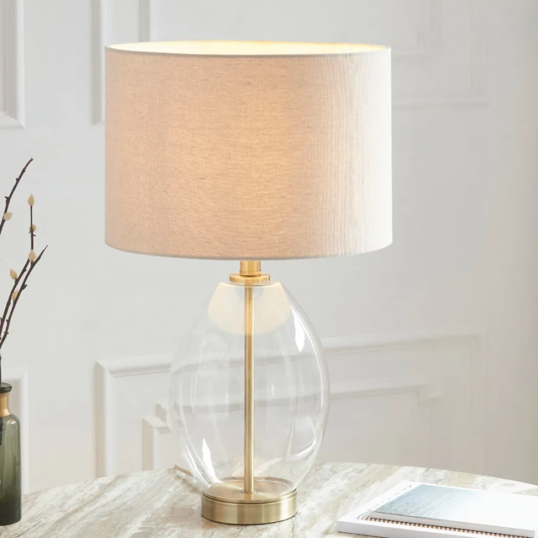 East Antique Brass Table Lamp