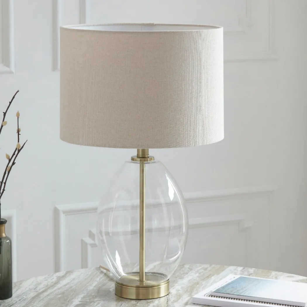 East Antique Brass Table Lamp