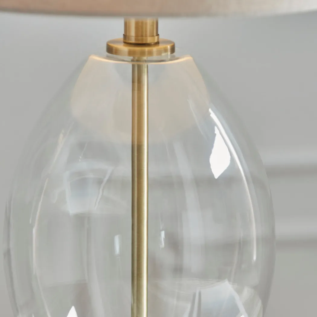 East Antique Brass Table Lamp