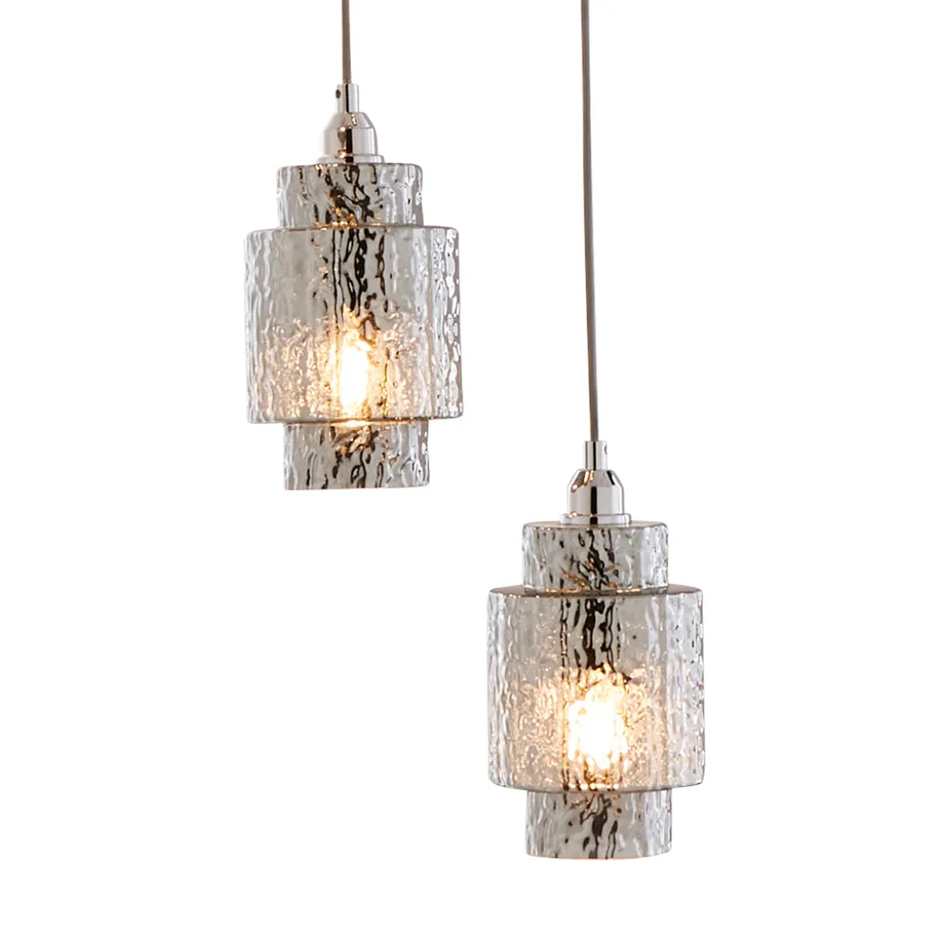 Evelle 5-Light Chrome Cascading Pendant