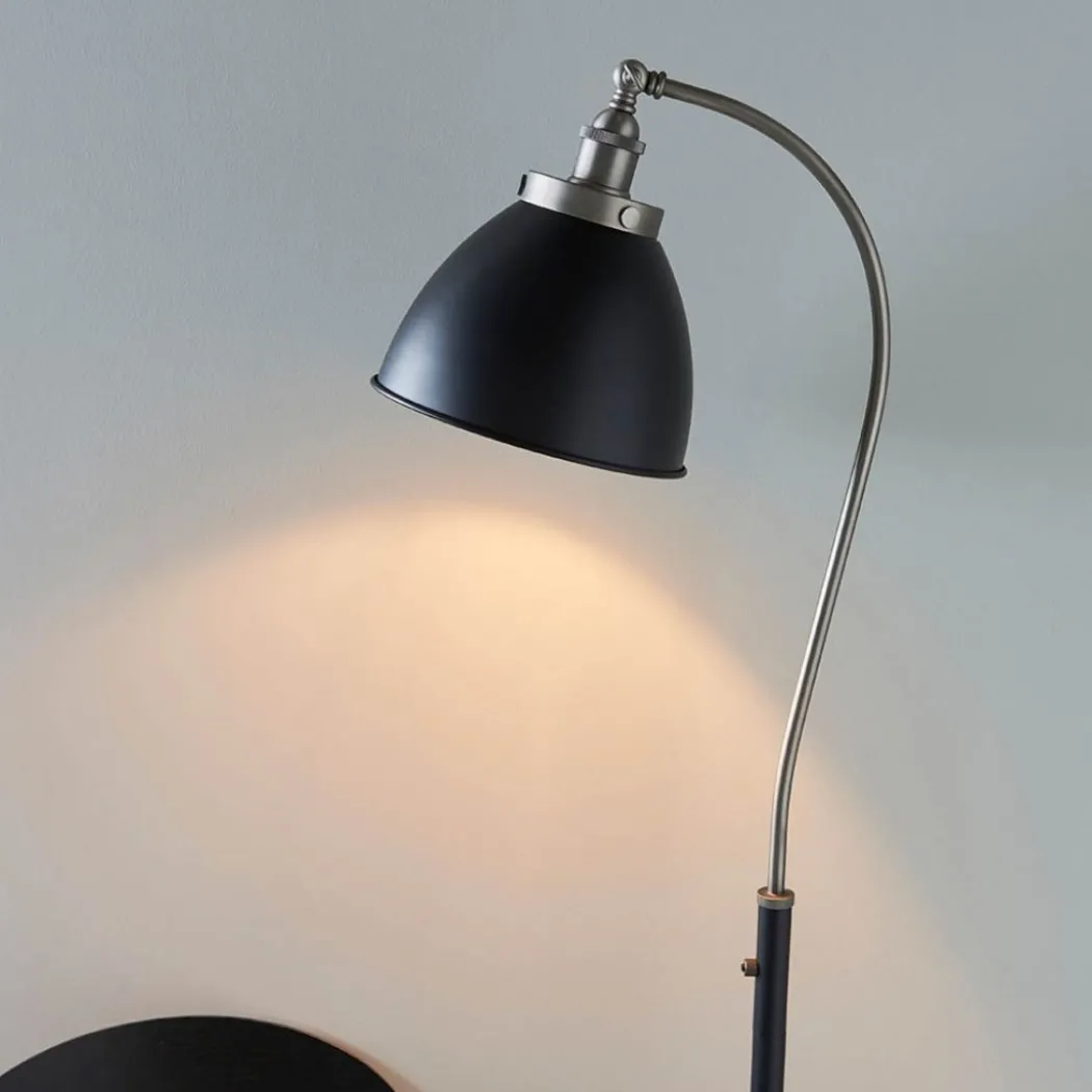 Franklin Black and Pewter Task Floor Lamp
