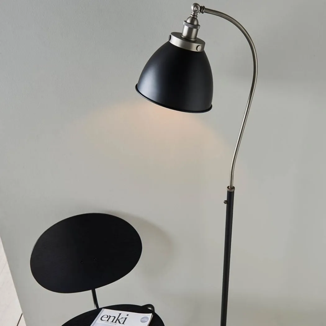 Franklin Black and Pewter Task Floor Lamp