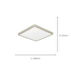 Fueva 6 Satin Nickel LED Flush Ceiling Light