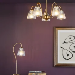 Glynis 5-Light Antique Bronze Semi-Flush Ceiling Light