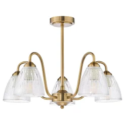 Glynis 5-Light Antique Bronze Semi-Flush Ceiling Light