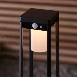 Hallam Matte Black IP44 LED Outdoor Post Large