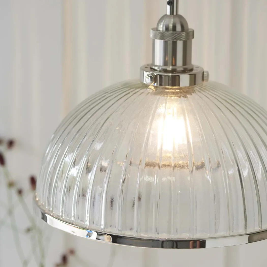 Hansen Large Pendant Ceiling Light Polished Nickel