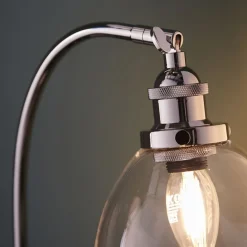 Hansen Polished Nickel & Glass Task Table Lamp