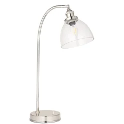 Hansen Polished Nickel & Glass Task Table Lamp