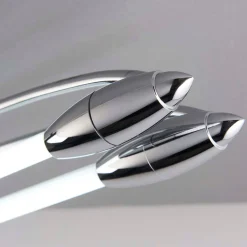 Harper 2 Light Chrome & Opal Glass LED Flush Ceiling Light Small