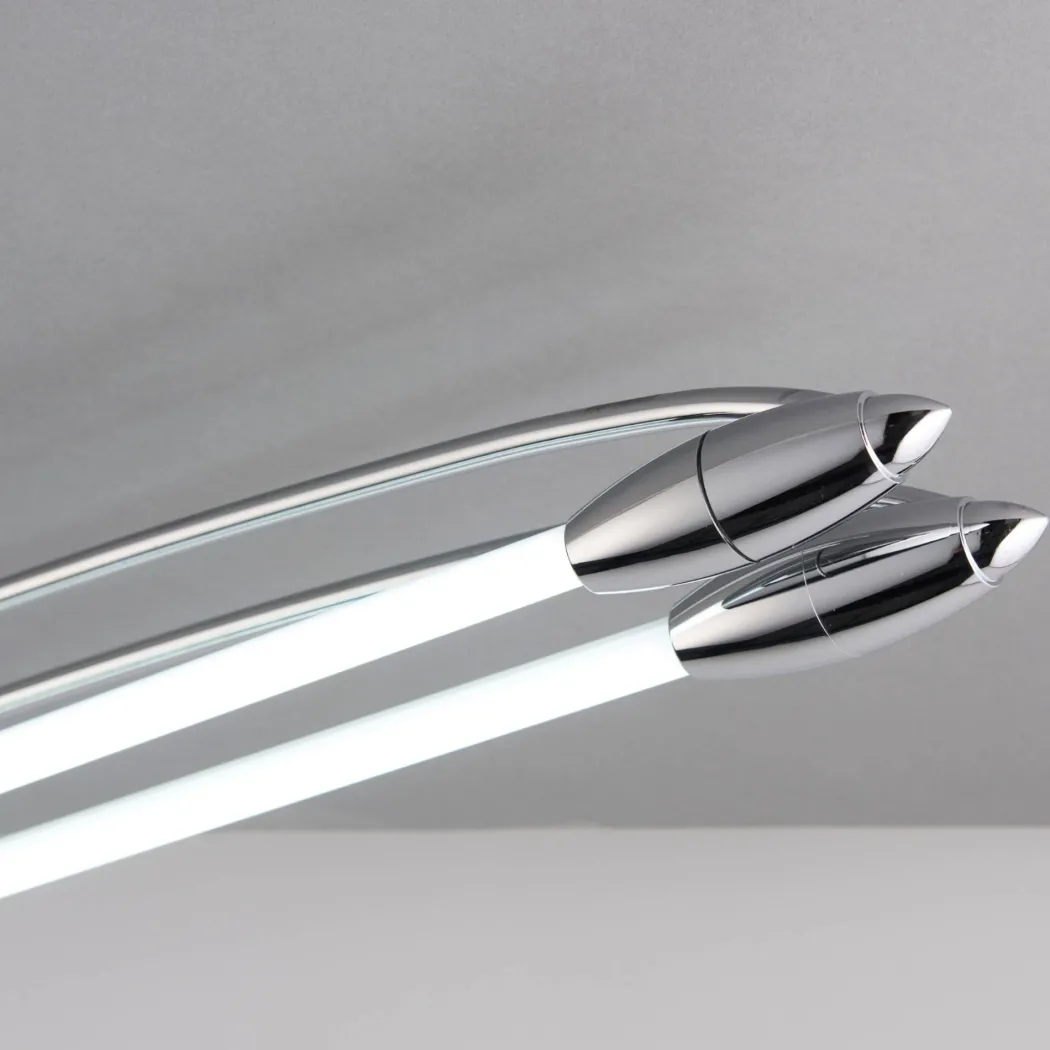 Harper 2 Light Chrome & Opal Glass LED Flush Ceiling Light Large